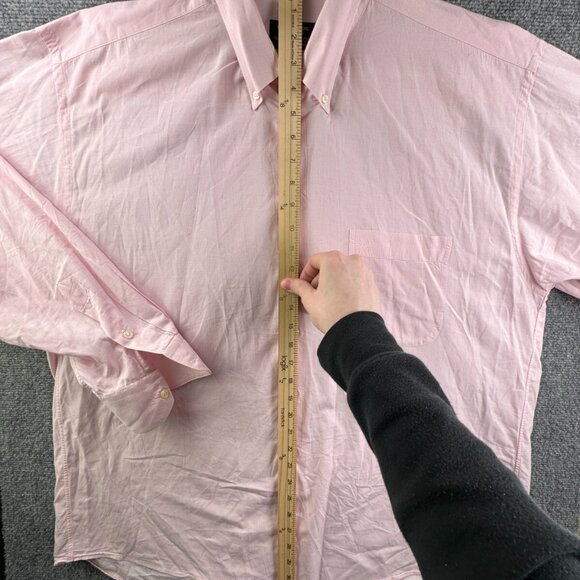 Gitman Bros For Nordstrom Pink Long Sleeve Button Up Shirt XL Men Check Cotton - Picture 3 of 16